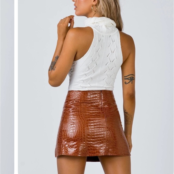 MOTEL ROCKS CROC MINI SKIRT - TAGS ON - SIZE SMALL - Picture 2 of 4